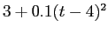 $3+0.1(t-4)^2$